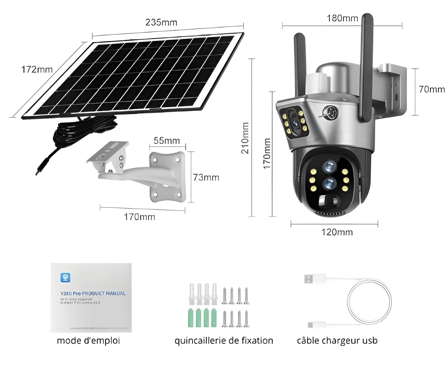 suncamprotect™ caméra de surveillance solaire wifi
